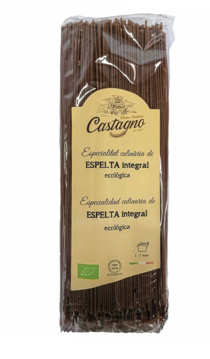 Espagueti de espelta integral, 500gr, Castagno