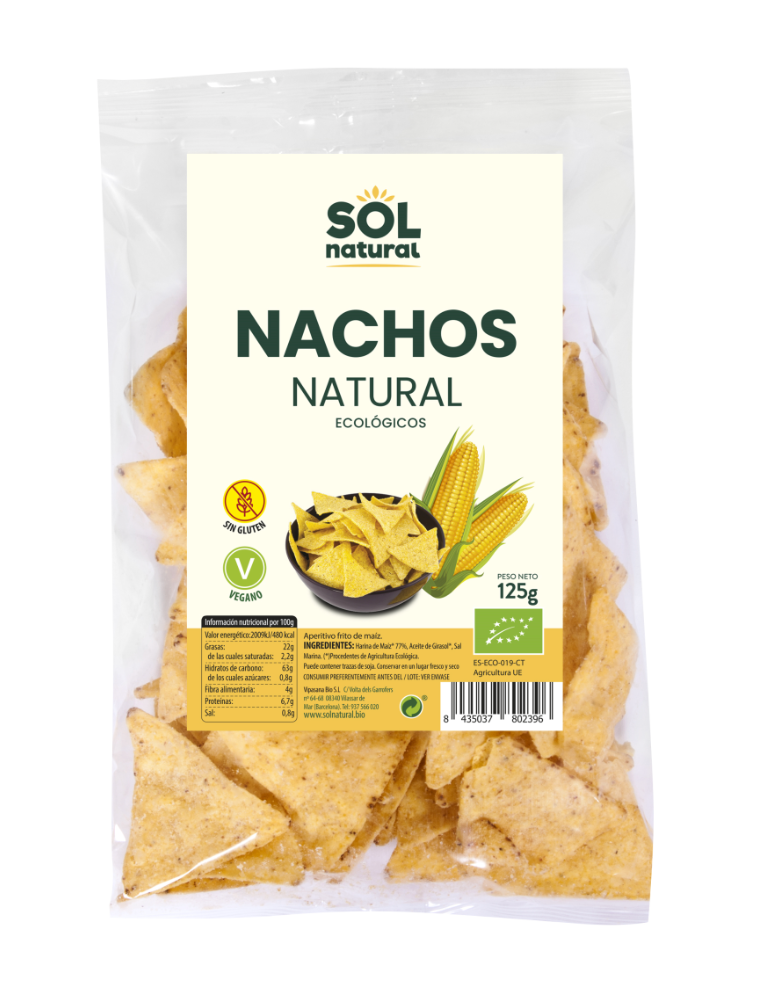Nachos natural, 125gr, Sol Natural