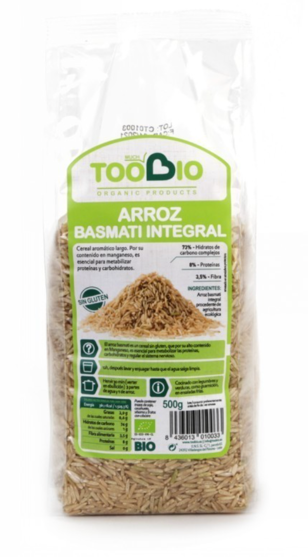 Arroz basmati integral, 500g, Toob