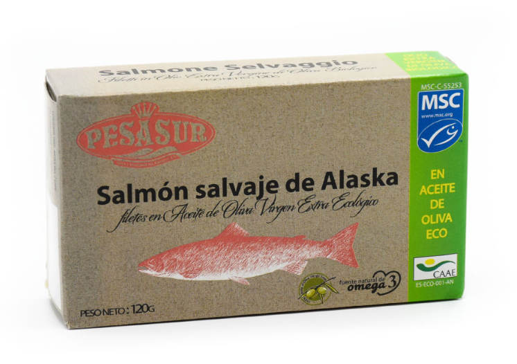 Salmón salvaje de Alaska, 120g, PesaSur