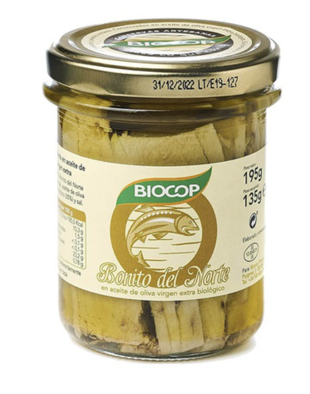 Bonito del norte en aceite de oliva, 195g, Biocop