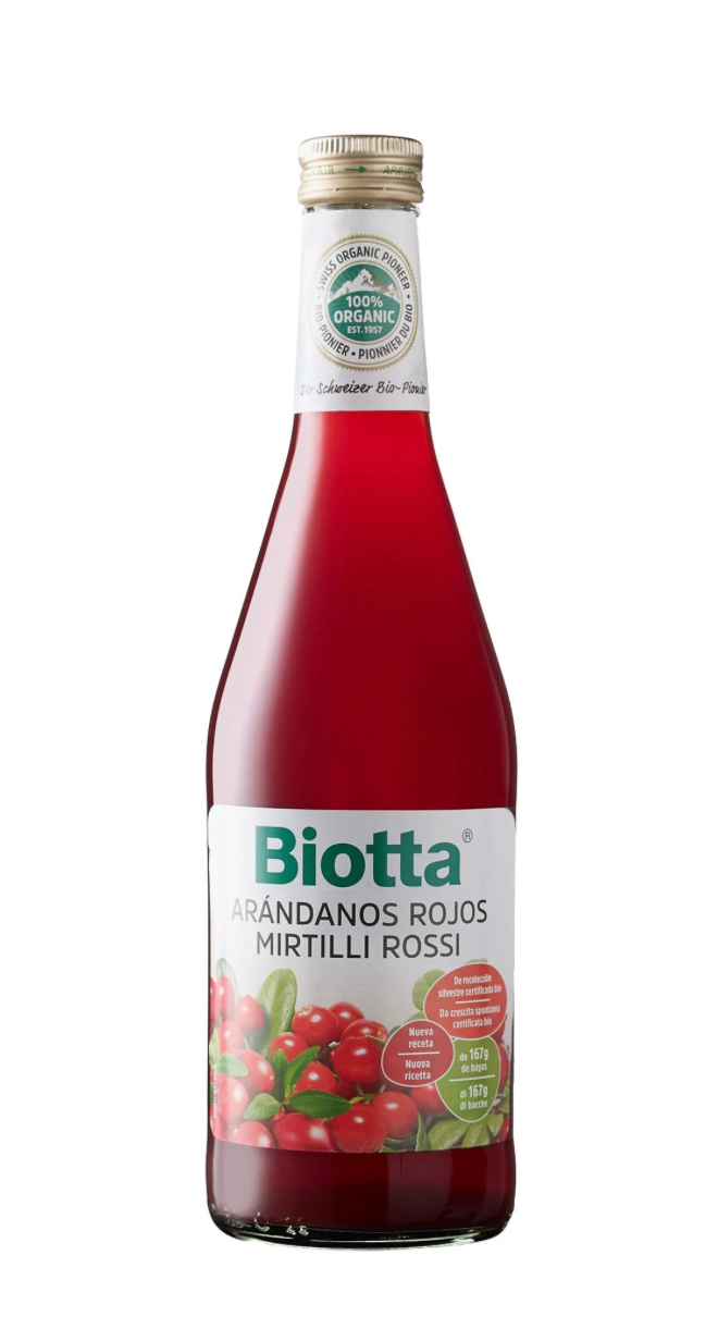 Zumo de arándanos rojos, 500ml, Biotta