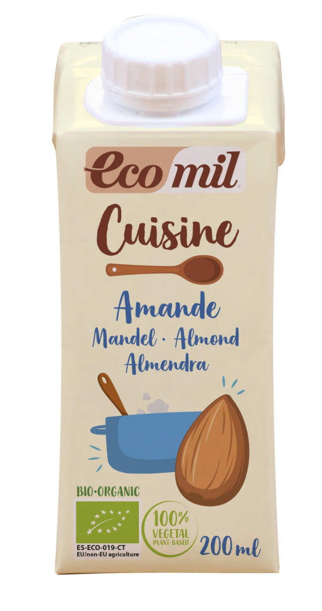 Nata vegetal de almendra, 200ml, Eco Mil