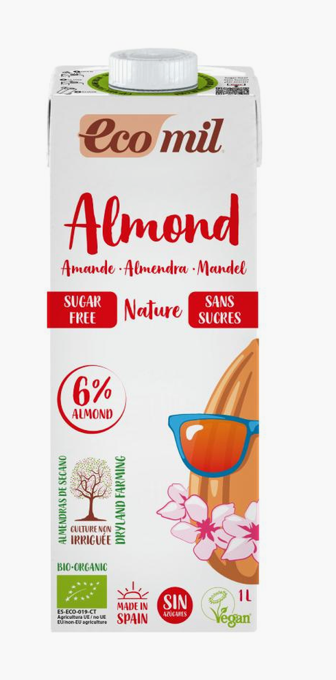 Bebida vegetal de almendra, 1L, Ecomil