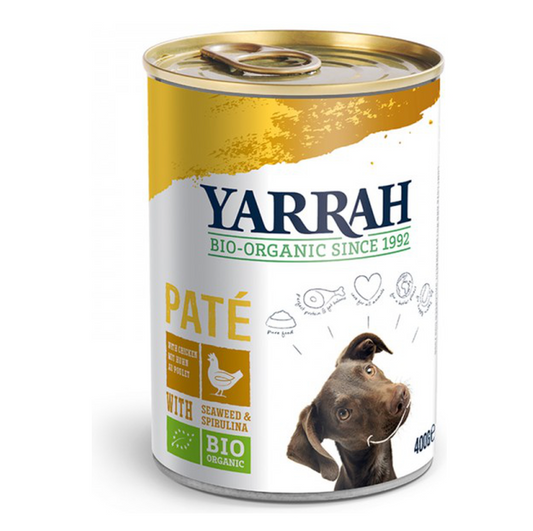 Paté de Pollo con Algas Marinas y Espirulina para Perros 400 g Yarrah