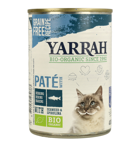 Paté de Pescado con Espirulina y Algas Marinas para Gatos 400 g Yarrah