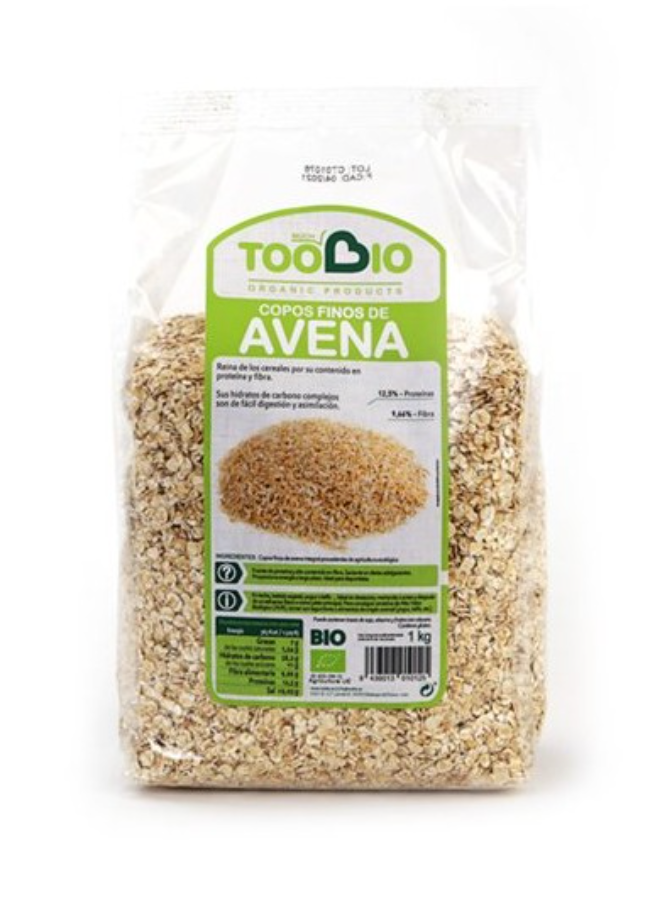 Copos de avena Gruesos, Toobio, 1Kg