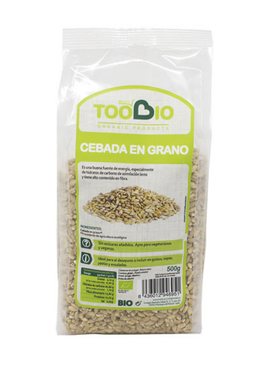 Cebada en grano, 500gr, Toobio
