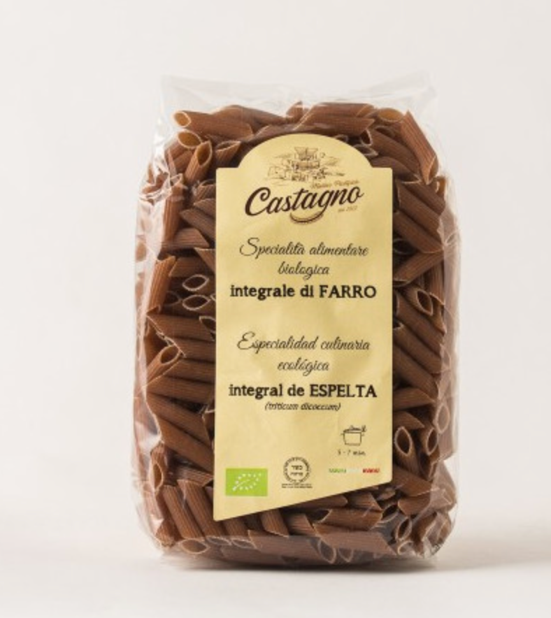 Macarrones de espelta integral, 500gr, Castagno