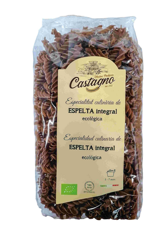 Espirales de espelta integral, 500gr, Castagno