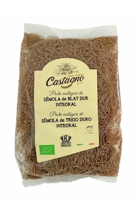 Fideo fino integral, 500gr, Castagno