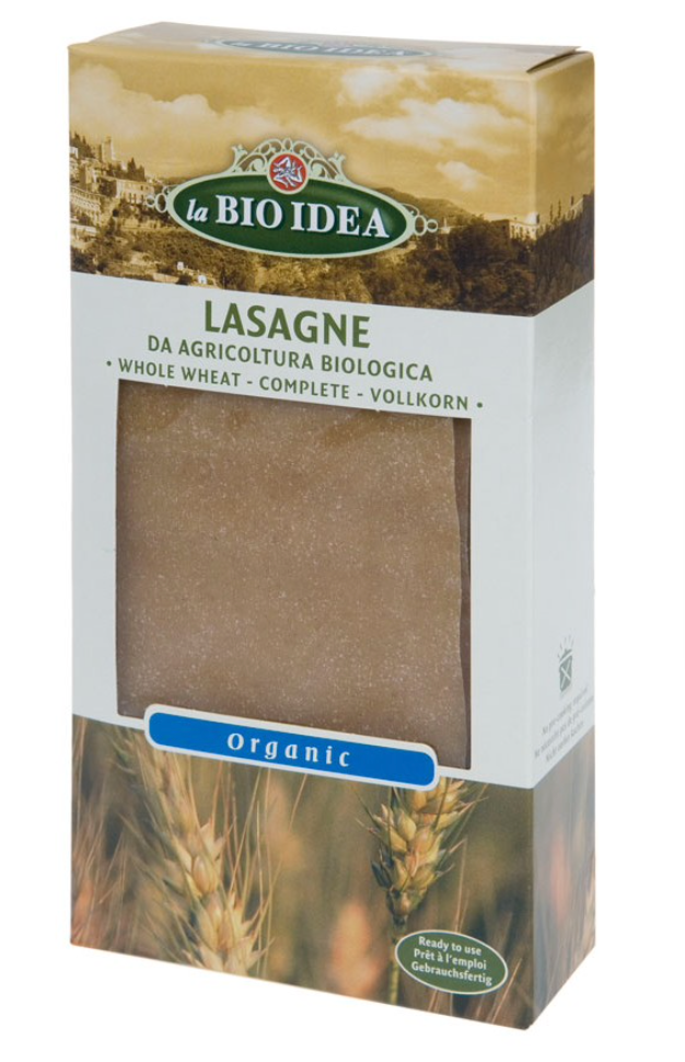 Lasaña de trigo integral, 250gr, La Bio Idea