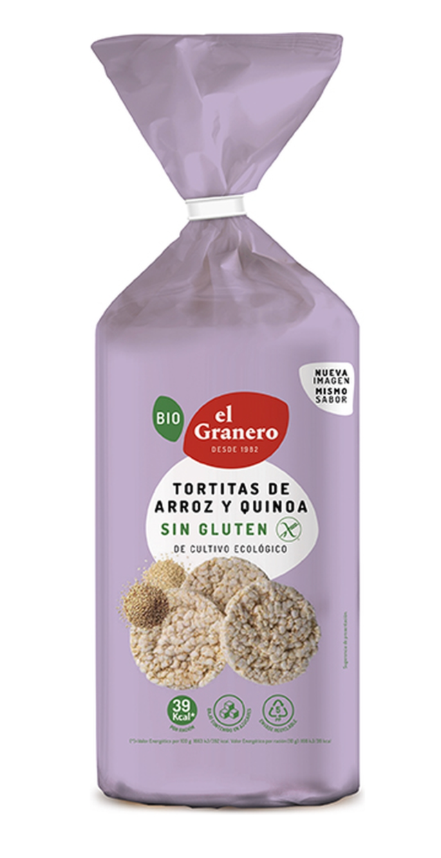Tortas de arroz y quinoa, 120gr, El Granero