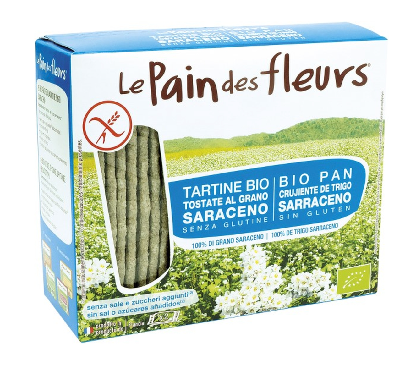Crackers de trigo sarraceno sin sal, 300gr, Le Pain Des Fleurs