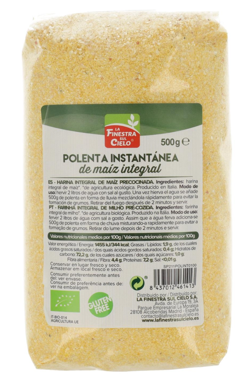 Polenta instantanea integral, 500g, La Finestra Sul Cielo