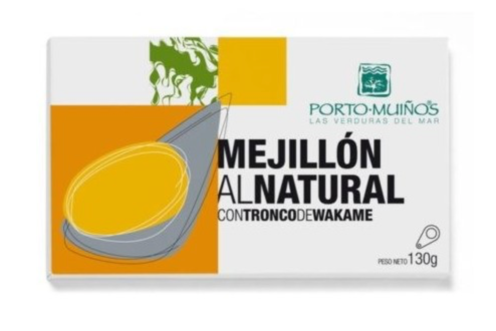 Mejillón al natural con Wakame, 120g, Porto-Muiños