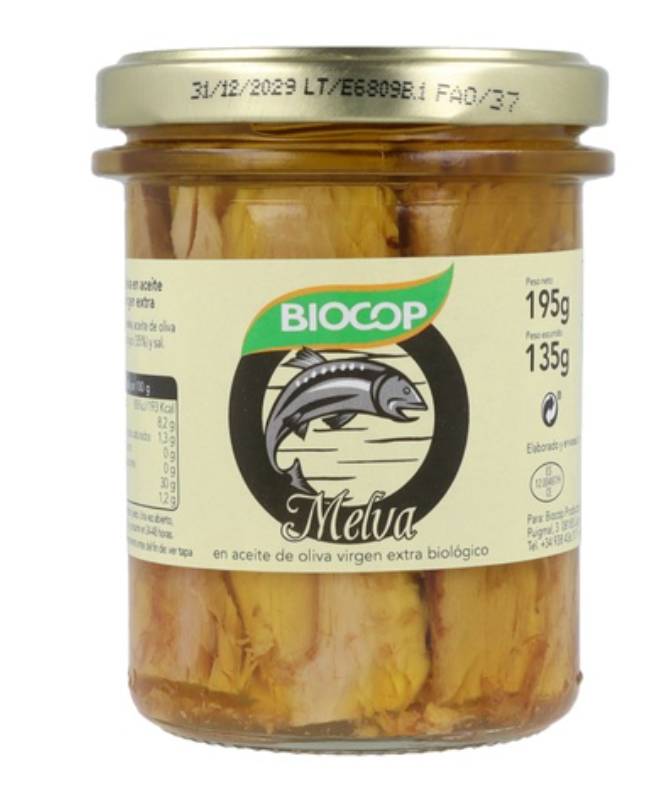 Melva en aceite de oliva, 195gr, Biocop
