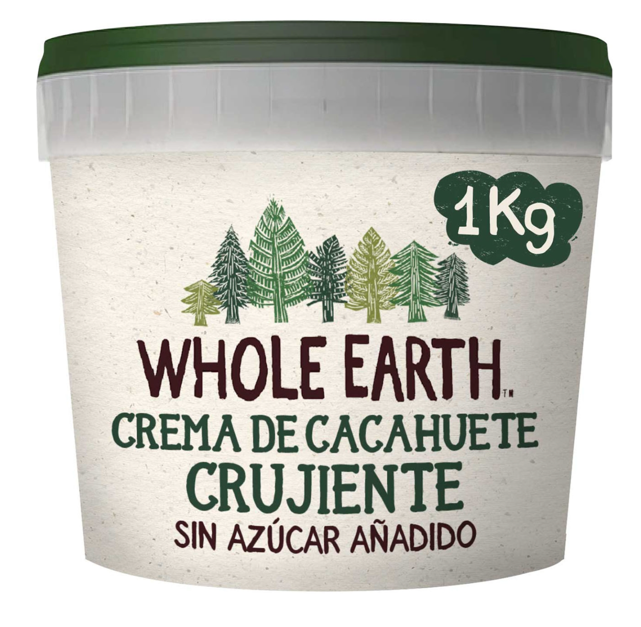 Crema de cacahuete crujiente, 1kg, Whole Earth