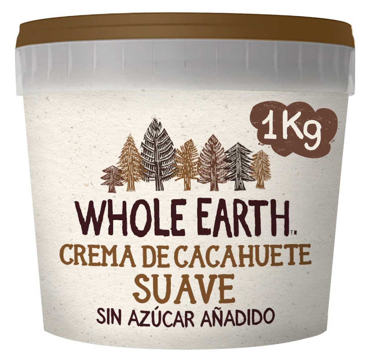 Crema de cacahuete suave, 1kg, Whole Earth