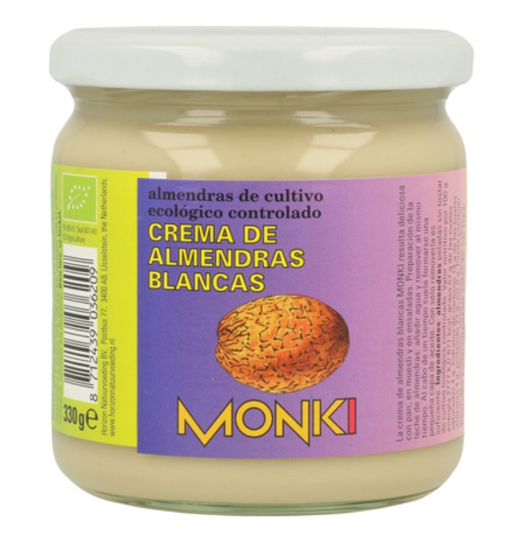 Crema de almendras, 330g, Monki