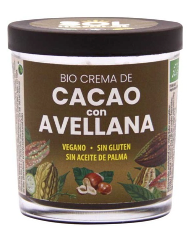 Crema de cacao con avellana, 200g, Sol Natural