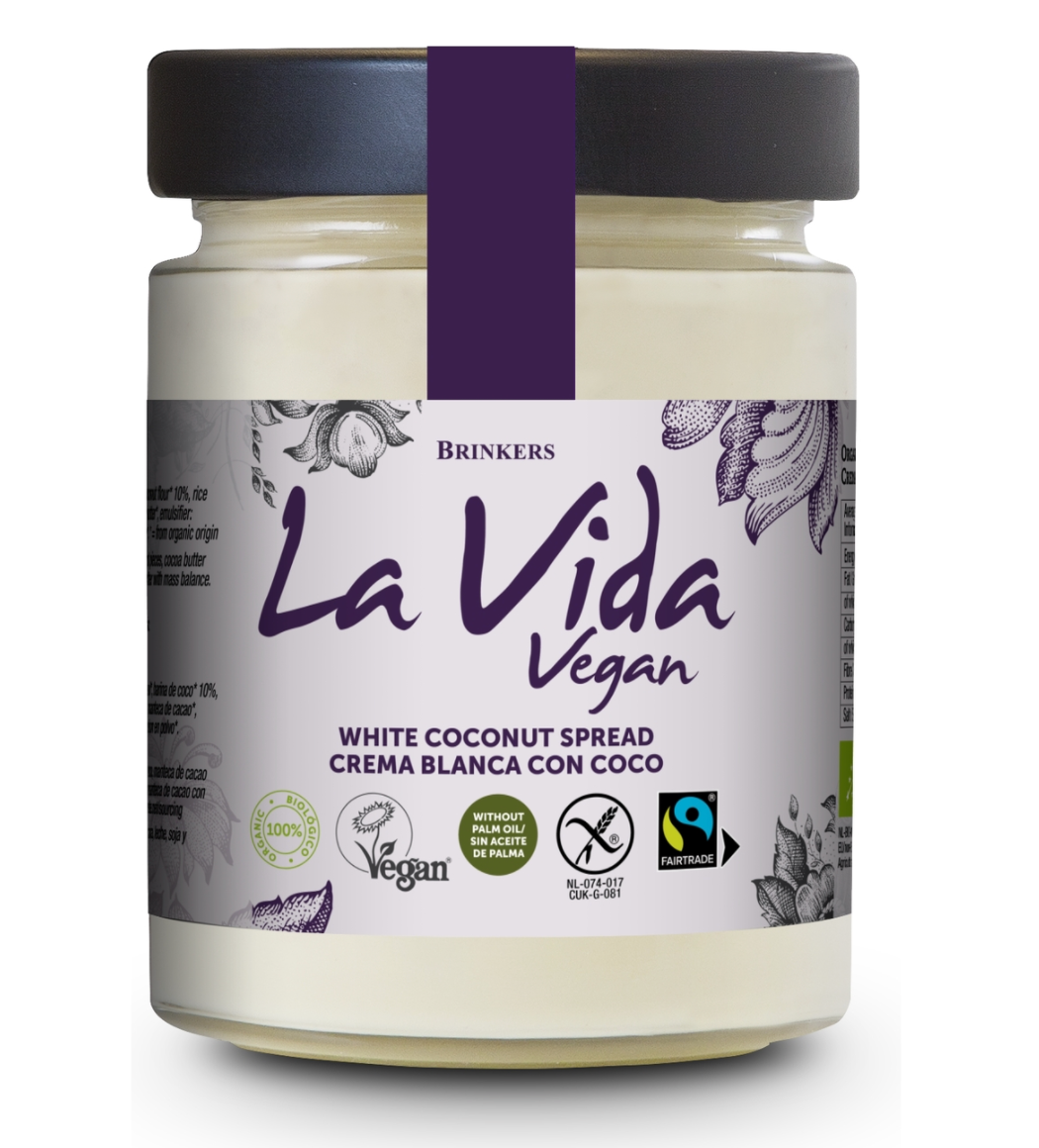 Crema de coco y manteca de cacao, 600gr, La Vida Vegan
