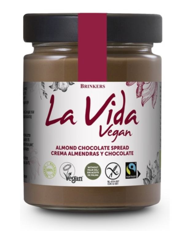 Crema de chocolate con almendras, 270g, La Vida Vegan