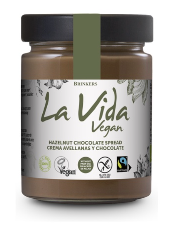 Crema de chocolate con avellanas, 270g, La Vida Vegan