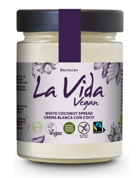 Crema de coco y manteca de cacao, 270g, La Vida Vegan