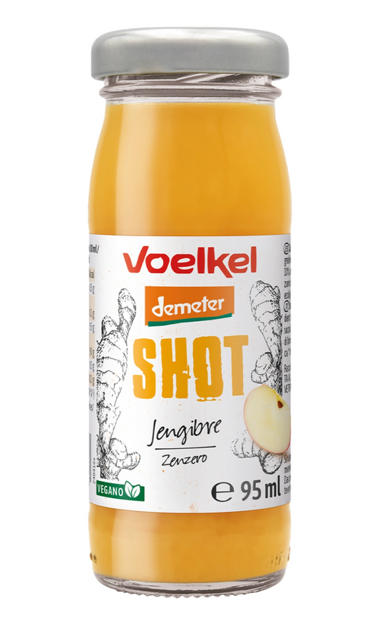 Ginger Shot original con manzana, 95ml, Voelkel