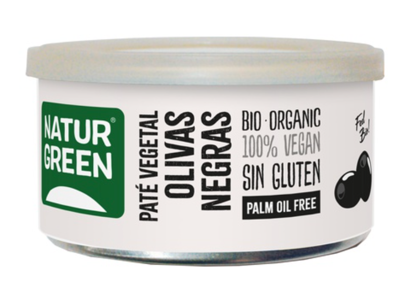 Paté de olivas negras, 125g, Naturgreen